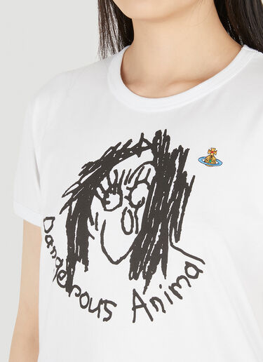 Vivienne Westwood Dangerous Animal T恤 白 vvw0249016