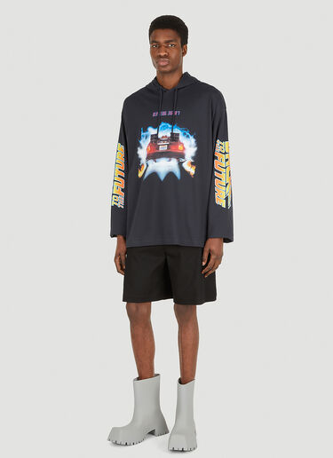 VTMNTS Back to the Future Hooded Sweatshirt Black vtm0348013