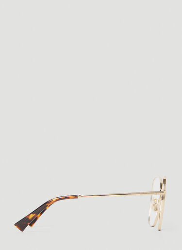 Miu Miu Wire Frame Glasses Gold lmu0253011