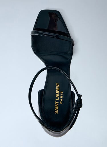 LN-CC® - Saint Laurent: Opyum Heeled Sandals - Black Saint Laurent Opyum Heeled Sandals Black sla0254051