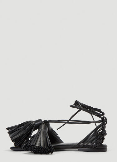 Jil Sander Tassel Sandals Black jil0239025