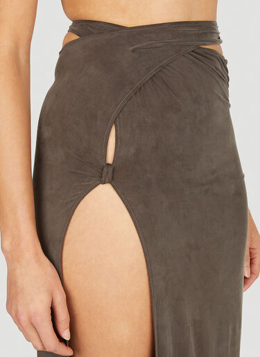 Jacquemus La Jupe Espelho Skirt Brown jac0251013