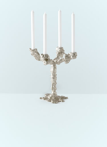 POLSPOTTEN Drip Candleholder Silver wps0691431