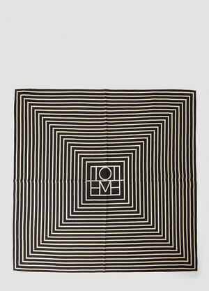 TOTEME Signature Monogram Scarf Black tot0251018