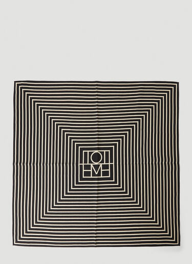 TOTEME Signature Monogram Scarf Black tot0251018