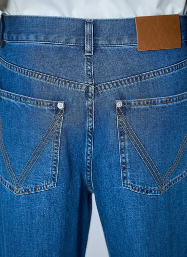 LN-CC® - Bottega Veneta: Straight-Leg Denim Jeans - Blue Bottega Veneta Straight-Leg Denim Jeans Blue bov0165009