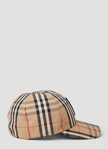 TB Vintage Check Baseball Cap Burberry TB Vintage Check Baseball Cap Beige bur0351006
