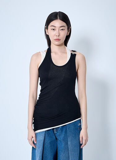 Jean Paul Gaultier 扭纹双层背心  黑色 jpg0260010