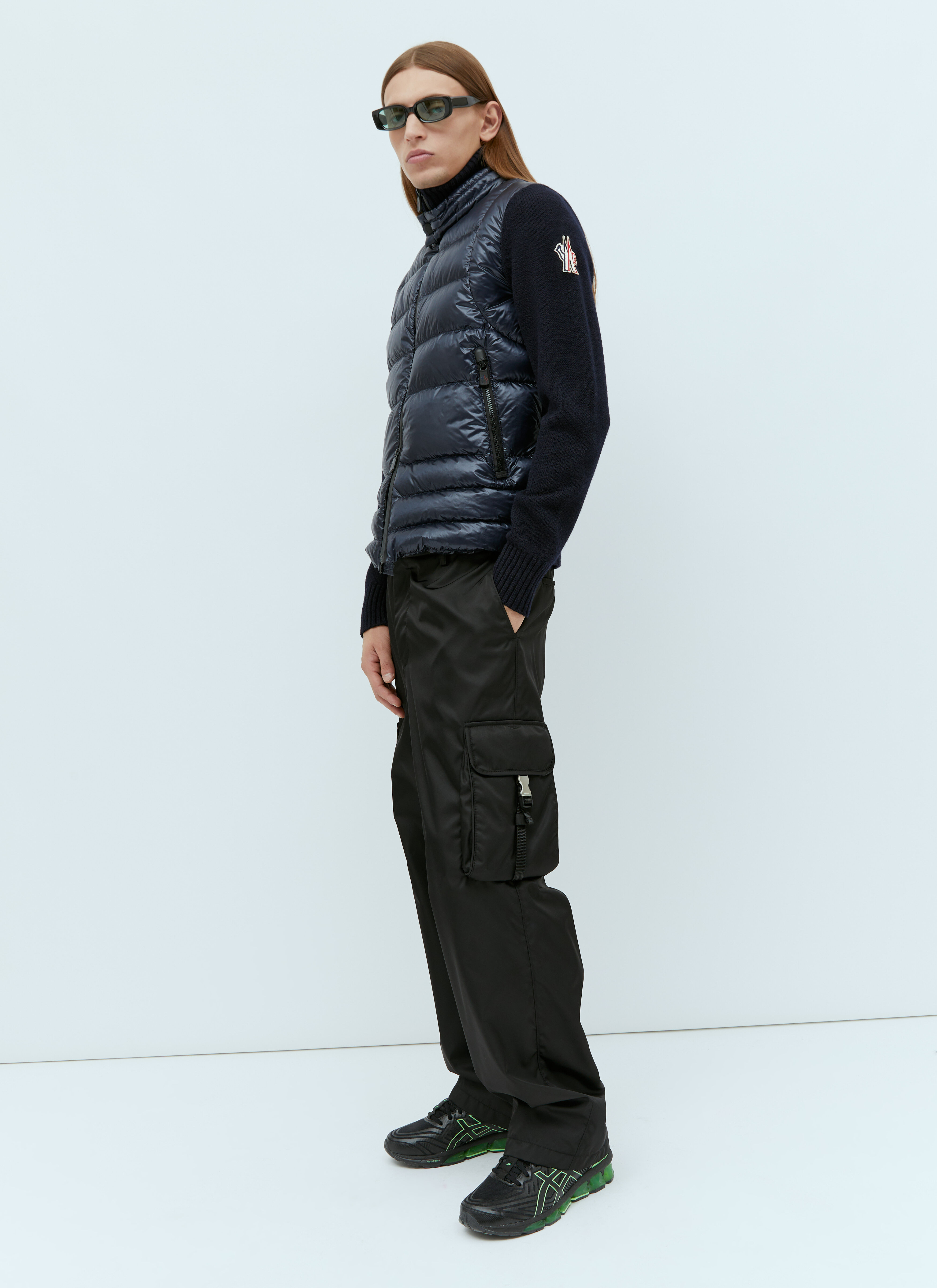 Moncler Grenoble Men s Padded Wool Cardigan in Navy LN CC