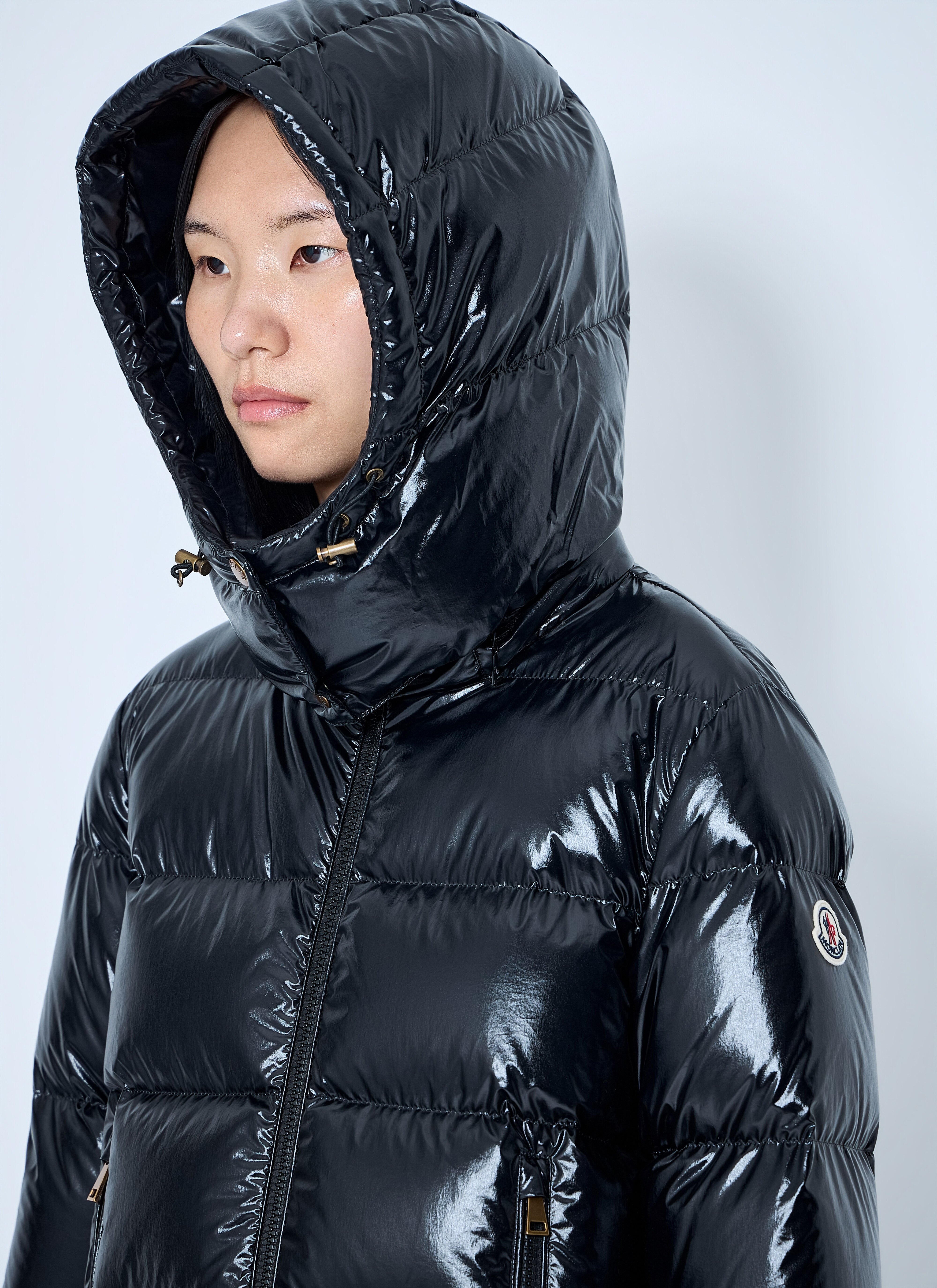 Moncler Women's' Puffer Jacket with Drawstring Hood in Black | LN-CC®
