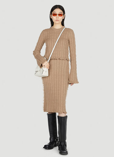 Acne Studios 골지 스커트 브라운 acn0252045
