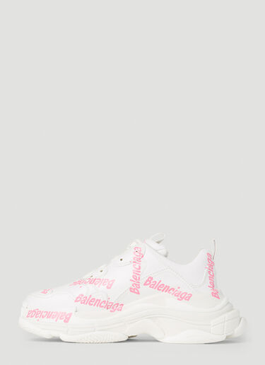 Balenciaga Triple S 徽标运动鞋 白色 bal0252006