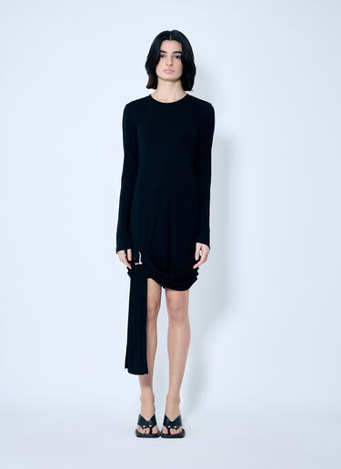 JW Anderson Draped Hem Dress Black jwa0259003