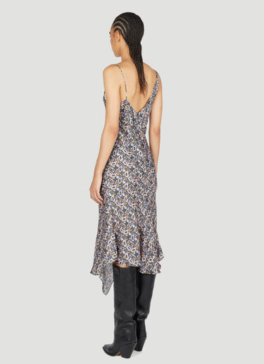 Isabel Marant Lucia Printed Midi Dress Grey ibm0253005