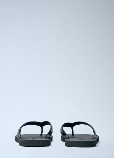 Prada Logo-Embossed Leather Flip-Flop Sandals Black pra0164021