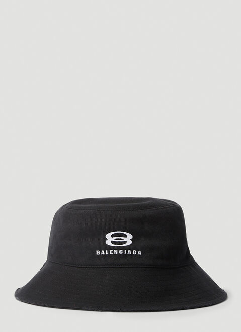 Balenciaga Logo Embroidery Bucket Hat ブラック bal0254062