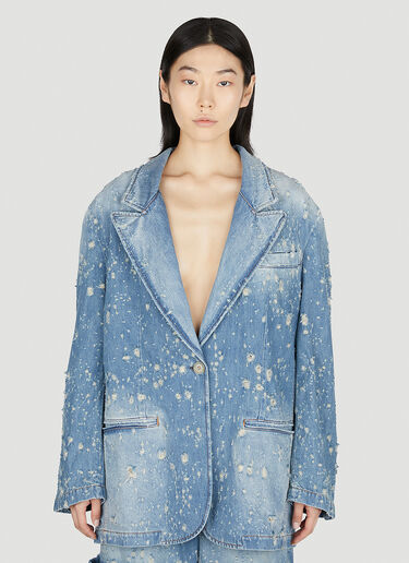 Acne Studios 做旧牛仔西装外套 蓝色 acn0252047
