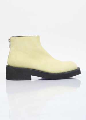MM6 Maison Margiela Suede Ankle Boots White mmm0159003