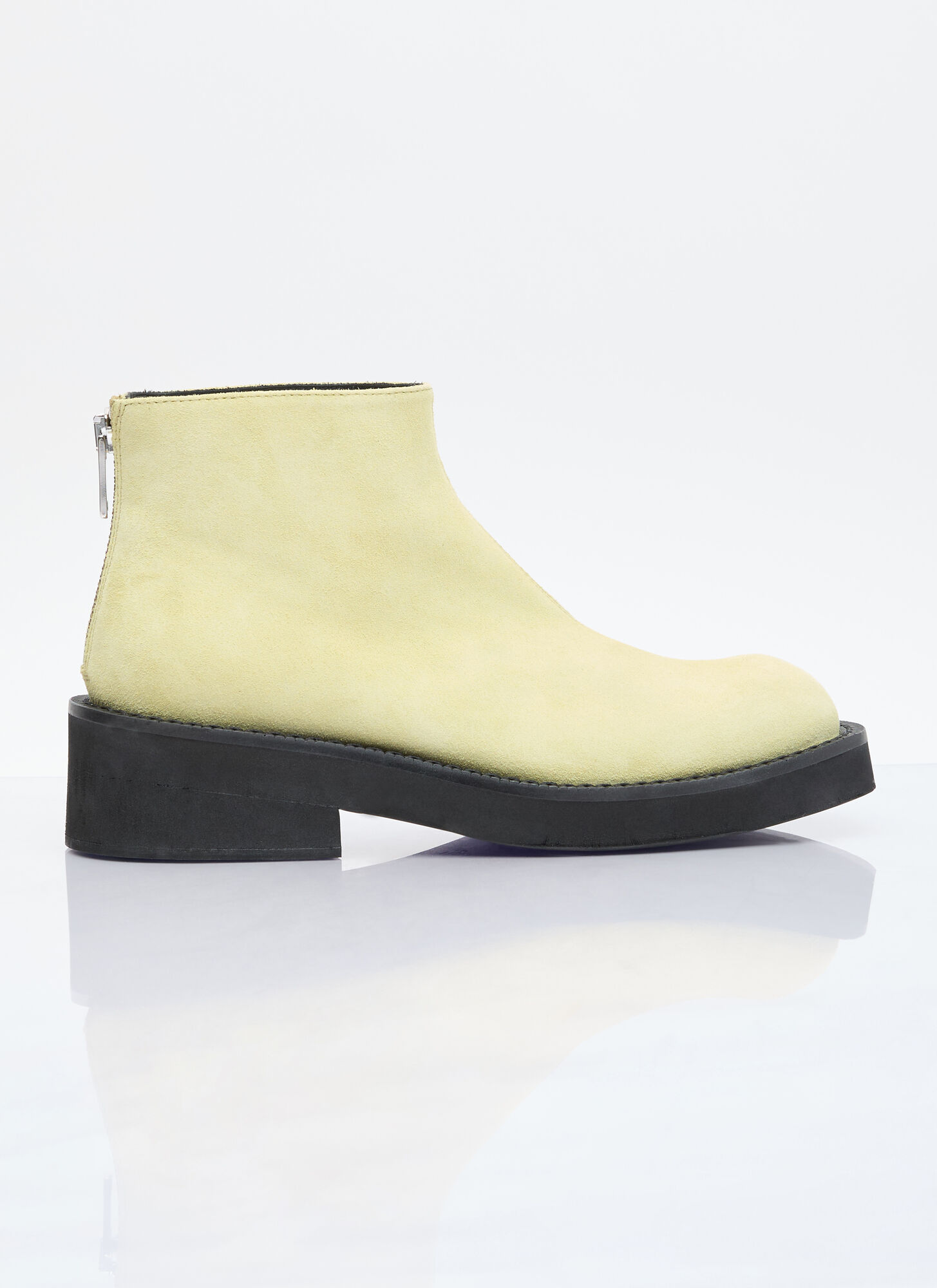 Shop Mm6 Maison Margiela Suede Ankle Boots In Green