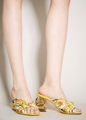 Saint Laurent Majolica Silk Twill Heels Black sla0259040