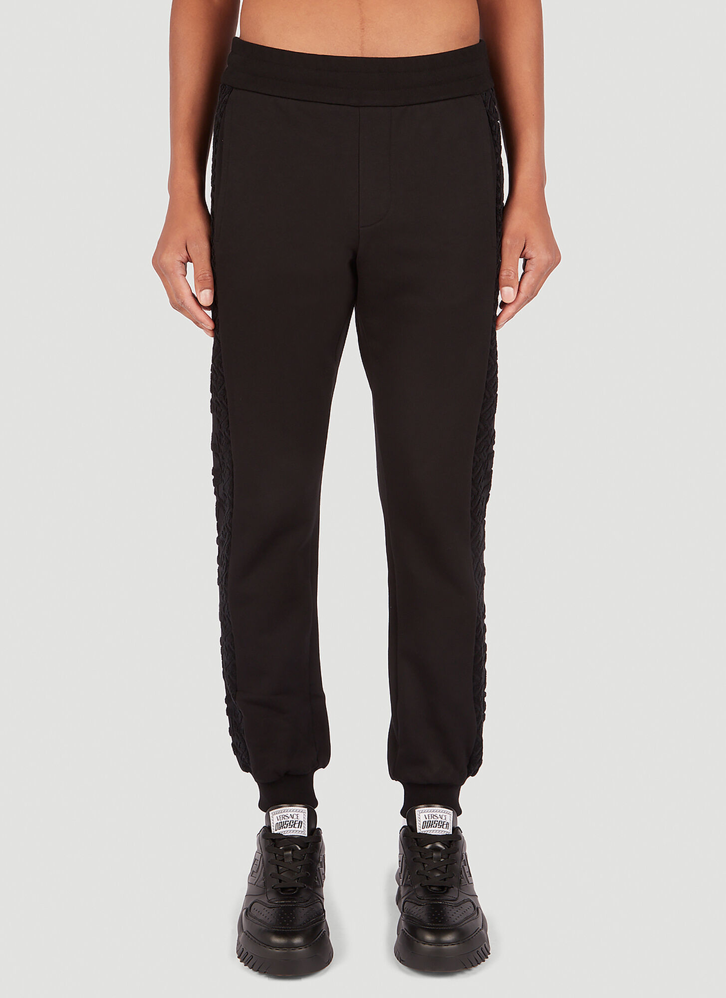 Versace Terry Logo Track Trousers In Black