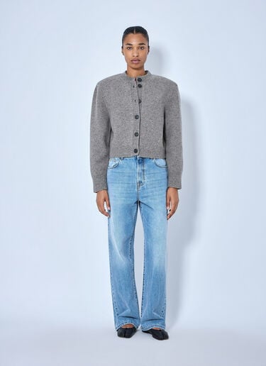 LN-CC® - RÓHE: Statement Mouliné Cardigan - Grey RÓHE Statement Mouliné Cardigan Grey roe0265014