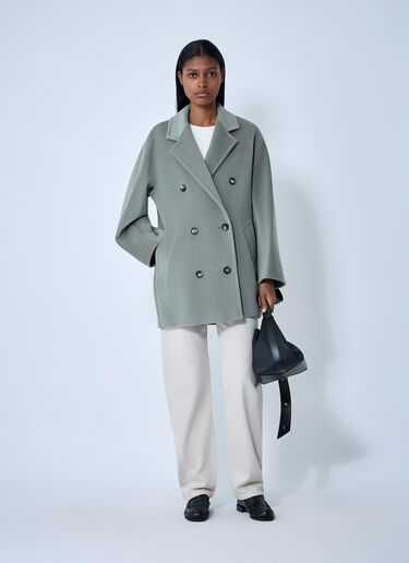 Max Mara Wool-And-Cashmere-Blend Coat Green max0261027