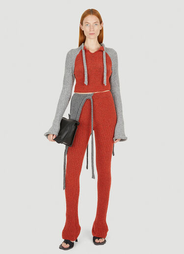 Ottolinger Bouclé Knit Pants Red ott0250010