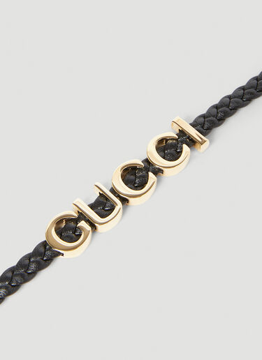 Gucci 徽标铭牌项圈 黑色 guc0253172