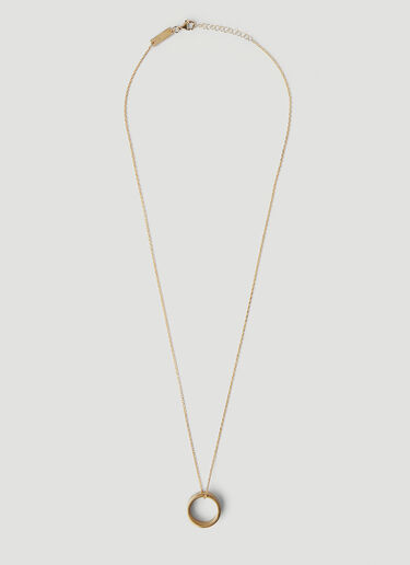 Maison Margiela 数字徽标指环项链 金色 mla0245033