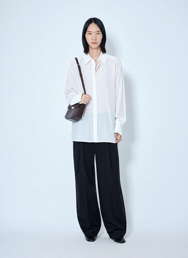 LN-CC® - Toteme: Silk Crepe Shirt - White Toteme Silk Crepe Shirt White tot0265009