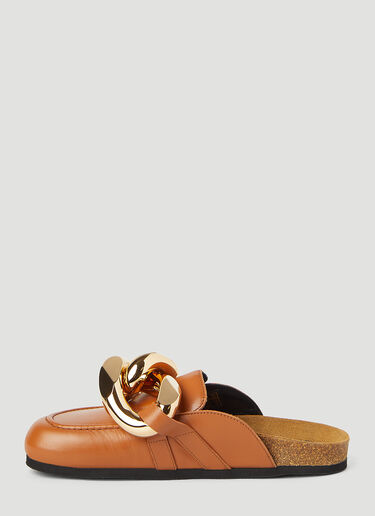 JW Anderson 链条皮革乐福鞋 棕 jwa0246016