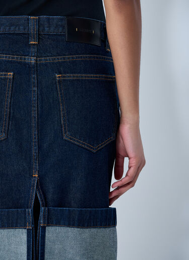 Khaite Kilian Midi Skirt Blue kha0264003