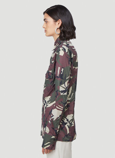 Kwaidan Editions Camouflage-Print Shirt Green kwe0240007