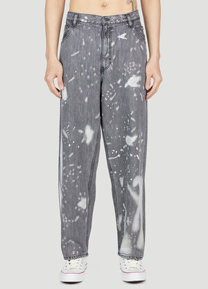 Diesel Bleached Wide Jeans Blue dsl0358001