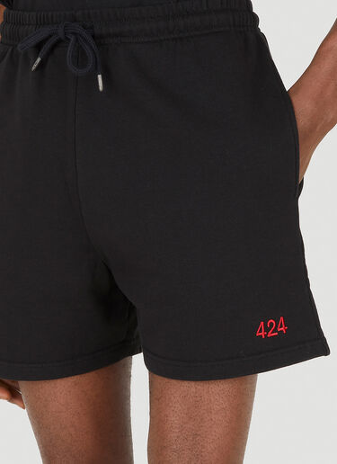 424 Logo Embroidered Shorts Black ftf0148011