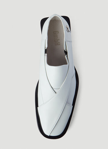 GmbH Chappal Faux-Leather Slip-Ons White gmb0144003