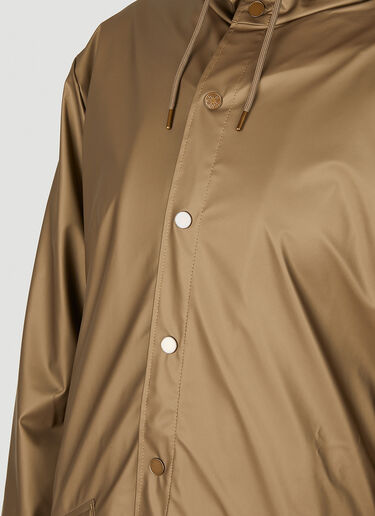 Rains Short Hooded Jacket Brown rai0348001