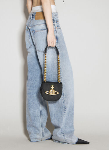 Vivienne Westwood 조디 Saddle 숄더백 블랙 vvw0255014
