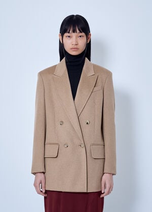 Max Mara Olimpia Double-Breasted Blazer Camel max0266056