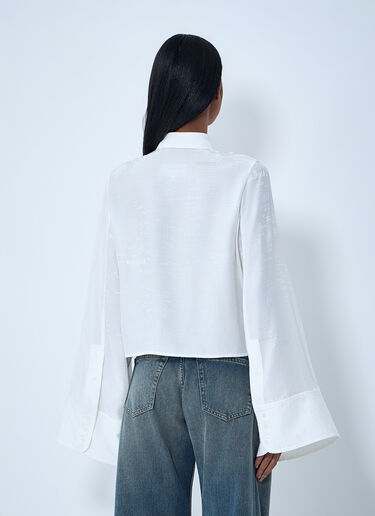MM6 Maison Margiela Button-Down Shirt With Long Flared Sleeves White mmm0264006