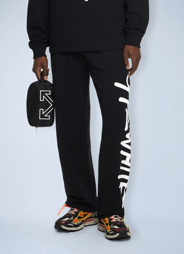 LN-CC® - Off-White: Spray Logo Sweatpant - Black Off-White Spray Logo Sweatpant Black ofw0164203