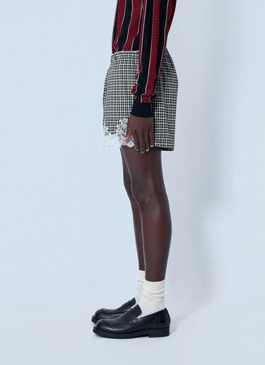 Martine Rose Lace Trim Checkered Shorts Brown mtr0164010