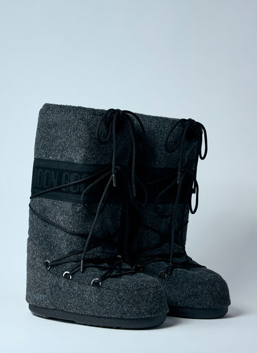Moon Boot Icon Felt Boots Black mnb0360005