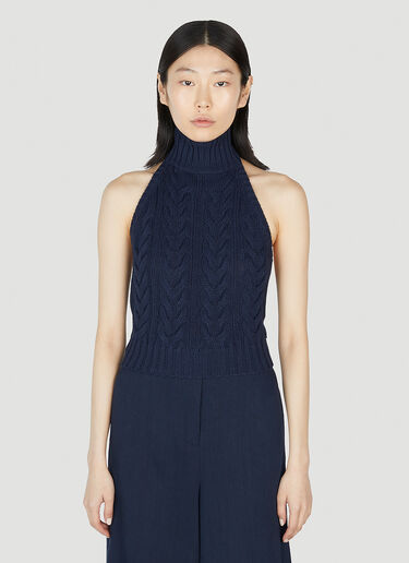 Max Mara 스탈로 니트 탑 블루 max0252055