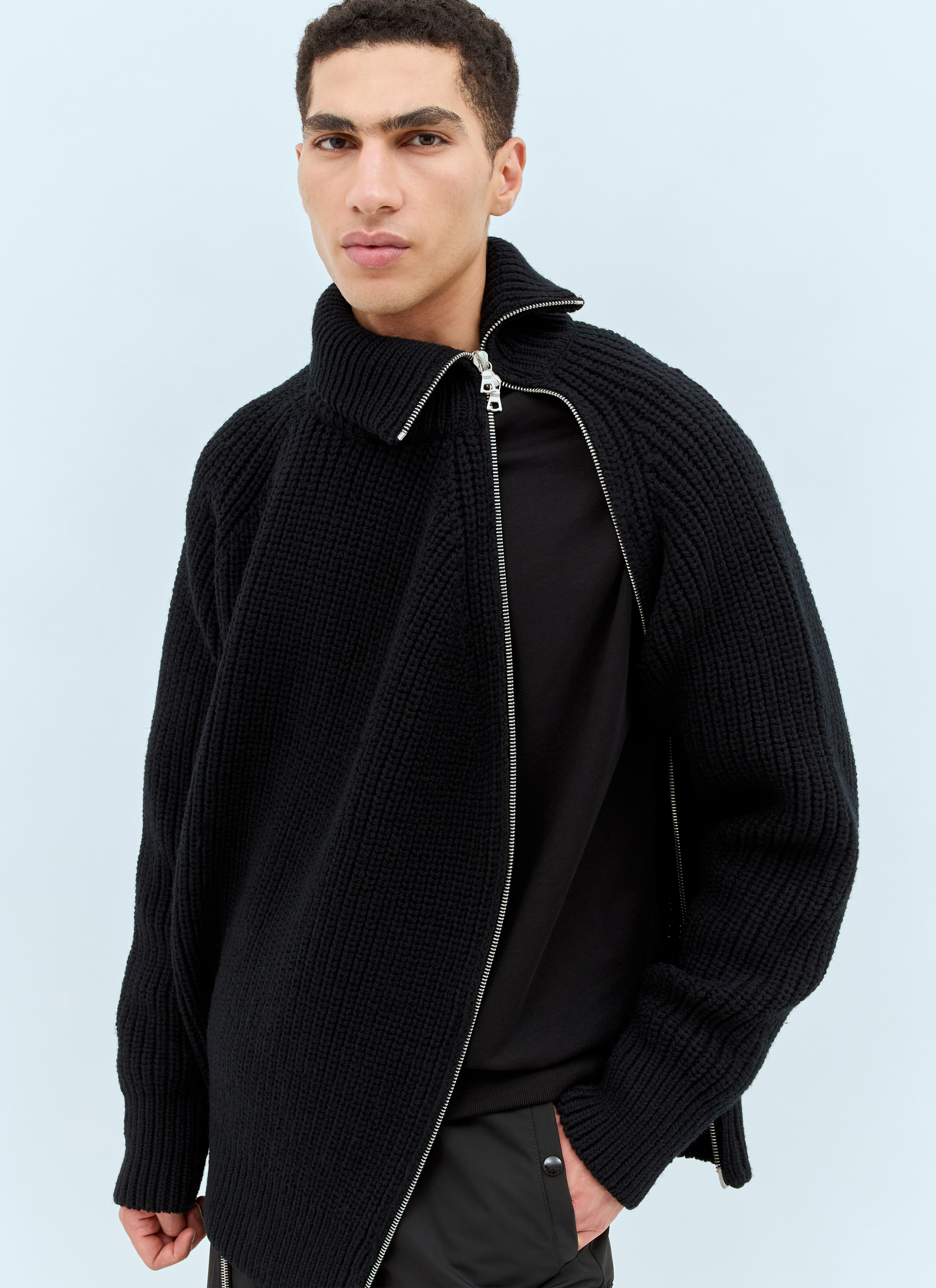 Dries Van Noten Men's' Monty Wool Sweater in Black | LN-CC®