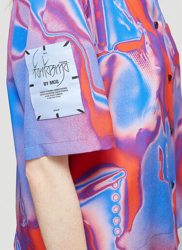 MCQ X Fantasma Fantasma Rave Silk Shirt Purple mqf0244005