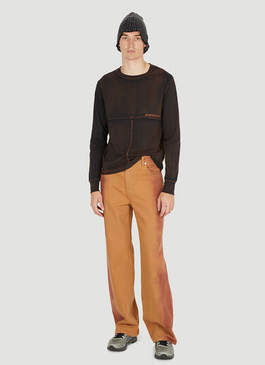 Eckhaus Latta Lapped Long Sleeve T-Shirt Black eck0151002