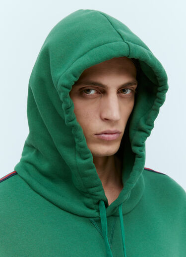 Gucci Logo Embroidery Hooded Sweatshirt Green guc0155046