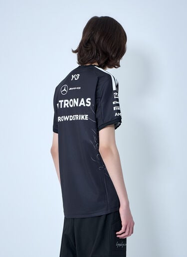 Y-3 MERCEDES Graphic Print Logo T-Shirt Black yyy0364073
